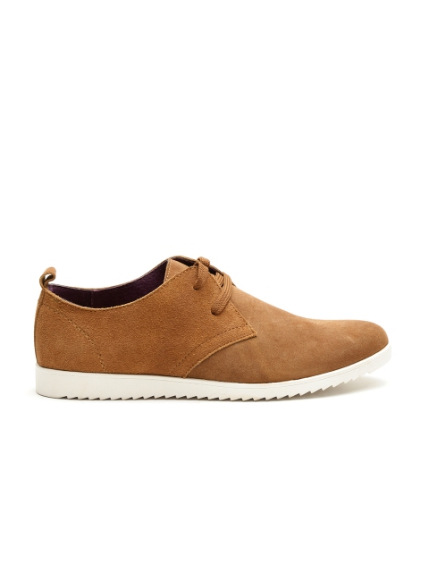 

Carlton London Men Brown Suede Leather Derbys