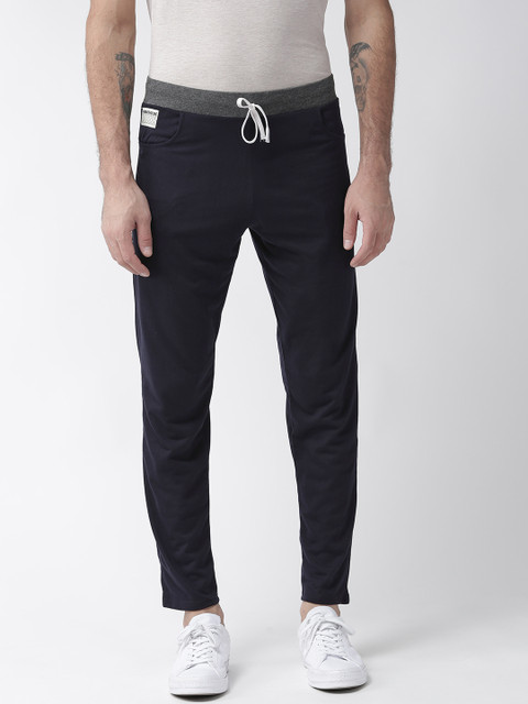 

Hubberholme Navy Solid Slim Fit Track Pants, Navy blue