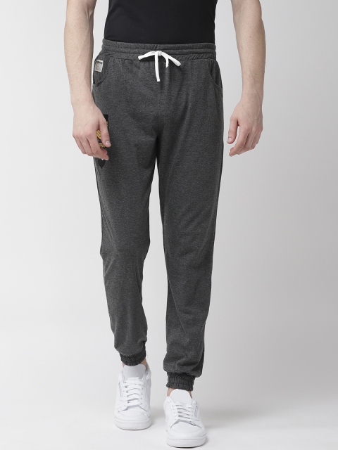 

Hubberholme Men Charcoal Grey Slim Fit Solid Joggers