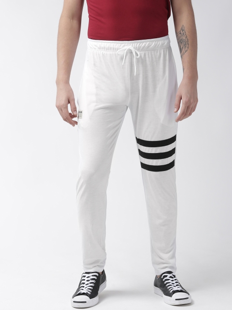 

Hubberholme White Solid Slim Fit Track Pants