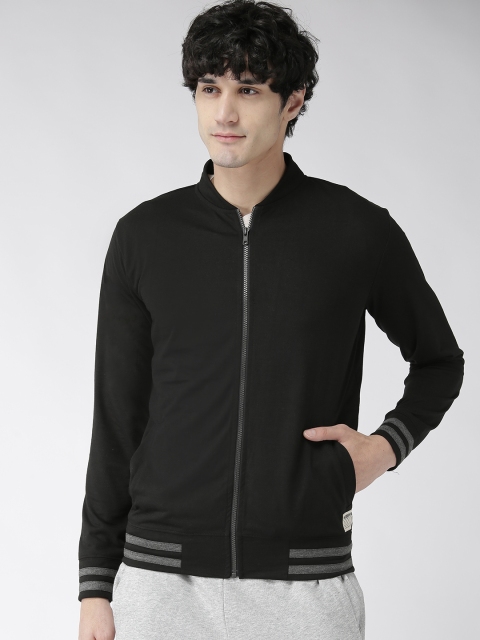 

Hubberholme Men Black Solid Sweatshirt