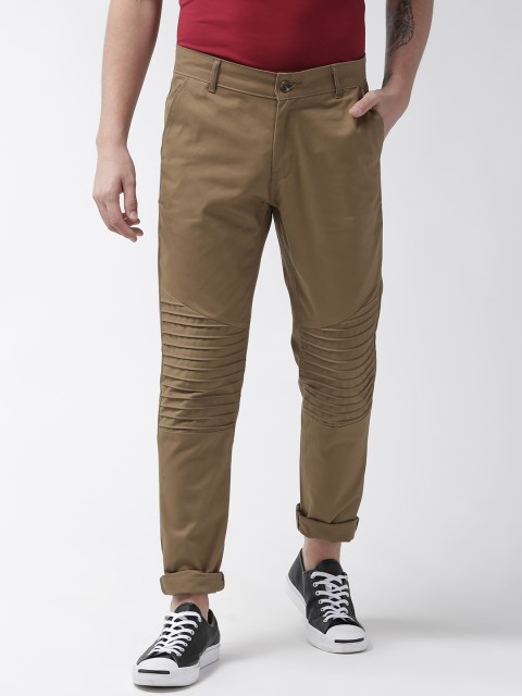 

Hubberholme Men Mustard Brown Slim Fit Solid Chinos