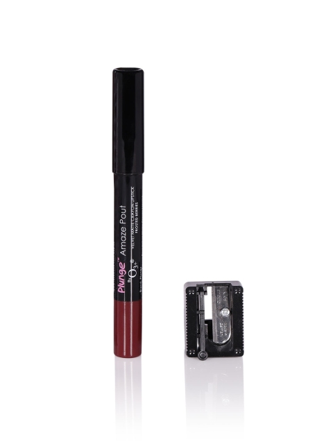

O3+ Plunge Amaze Pout Frosted Berries Velvet Matte Crayon Lipstick 03, Red