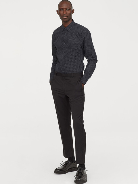 

H&M Men Black Suit Trousers Skinny Fit