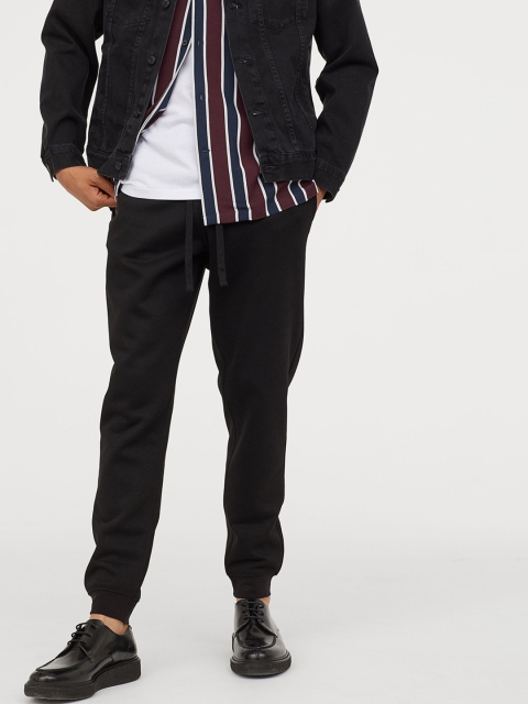 

H&M Men Black Sweatpants Regular Fit