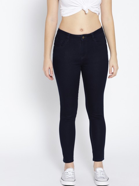 

DressBerry Women Navy Blue Skinny Fit Mid-Rise Clean Look Stretchable Jeans