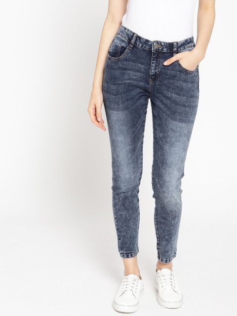 

DressBerry Women Blue Skinny Fit Acid Wash Clean Look Stretchable Jeans