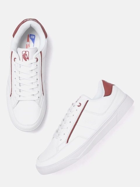 

NBA Men White Solid Sneakers
