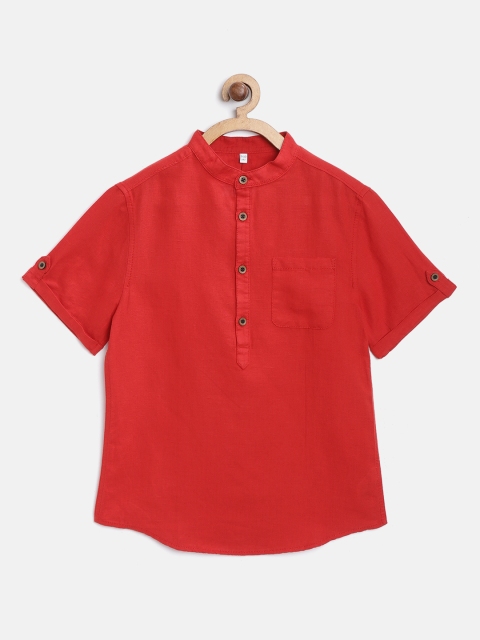 

Marks & Spencer Boys Red Regular Fit Solid Casual Shirt