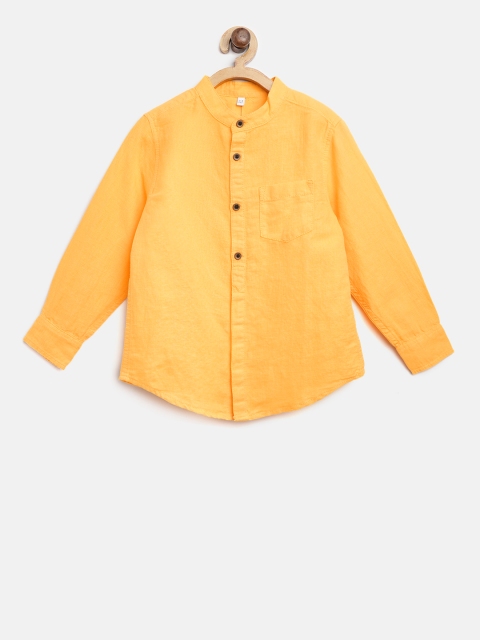 

Marks & Spencer Boys Yellow Regular Fit Solid Casual Shirt