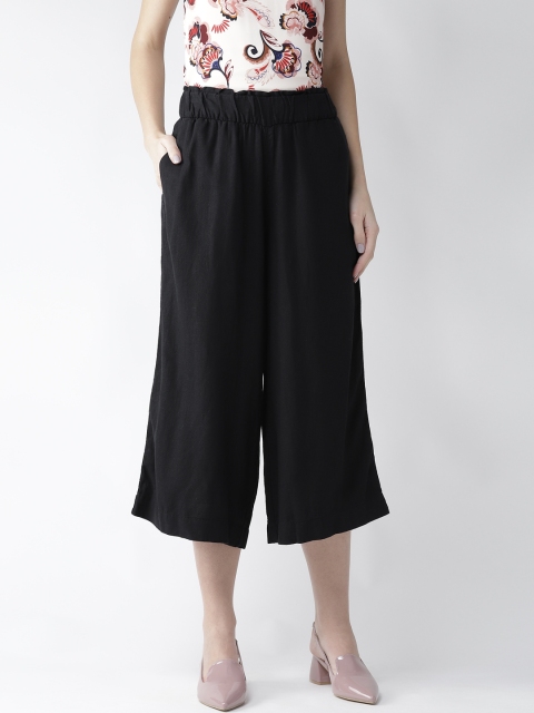 

Marks & Spencer Women Black Regular Fit Solid Culottes