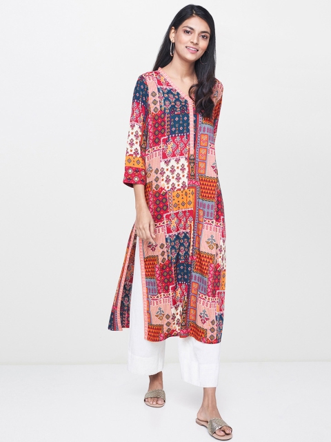 

Global Desi Women Multicoloured Printed Straight Kurta, Multi