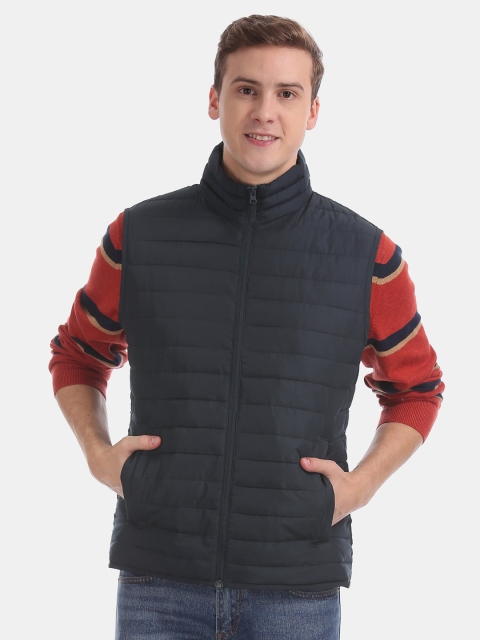 

GAP Men Navy Blue Solid Lightweight Padded Jacket