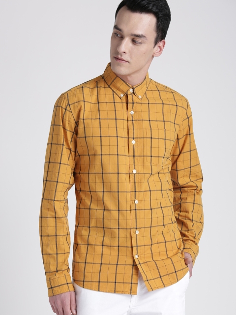 

GAP Men's Lived-In Stretch Poplin Shirt, Mustard