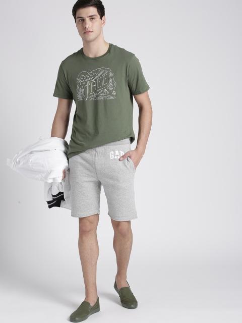 

GAP Men 9" Logo Fleece Shorts, Grey melange