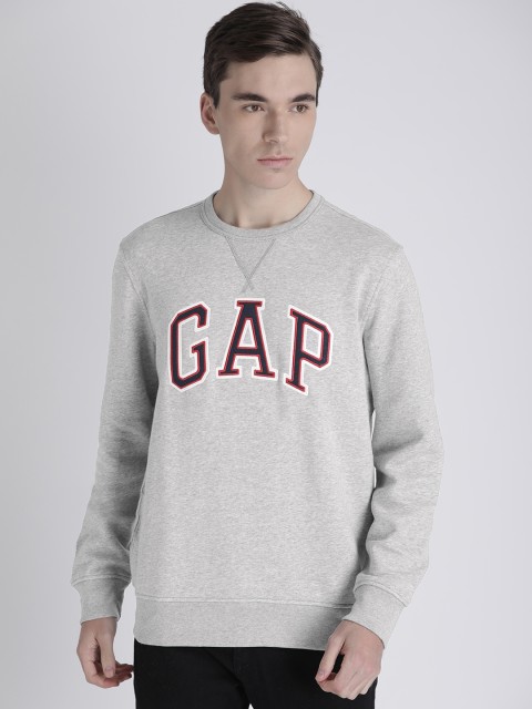 

GAP Men's Soft Pullover Crewneck Sweatshirt, Grey melange