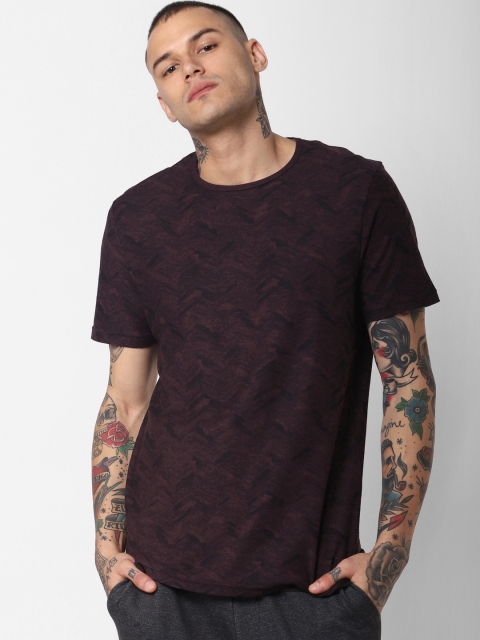 

Jack Jones Men Brown Printed Round Neck Pure Cotton T-shirt