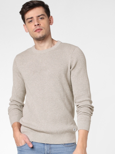 

Jack & Jones Men Grey Solid Sweater