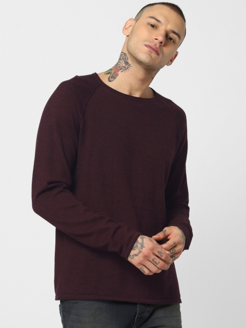 

Jack & Jones Men Burgundy Solid Sweater