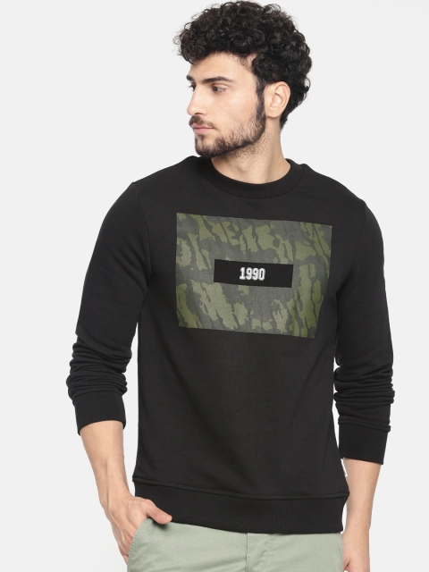 

Jack & Jones Men Black Printed Sweatshirt