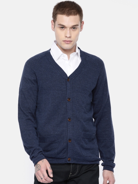 

Jack & Jones Men Navy Blue Solid Cardigan
