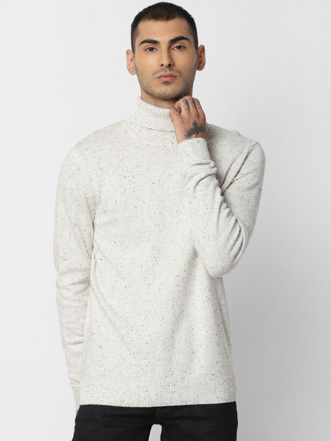 

Jack & Jones Men White Ribbed Sweater