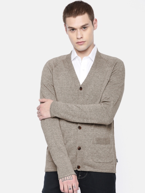 

Jack & Jones Men Grey Solid Cardigan Sweater