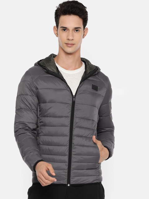 

Jack & Jones Men Grey Solid Light Weight Puffer Jacket