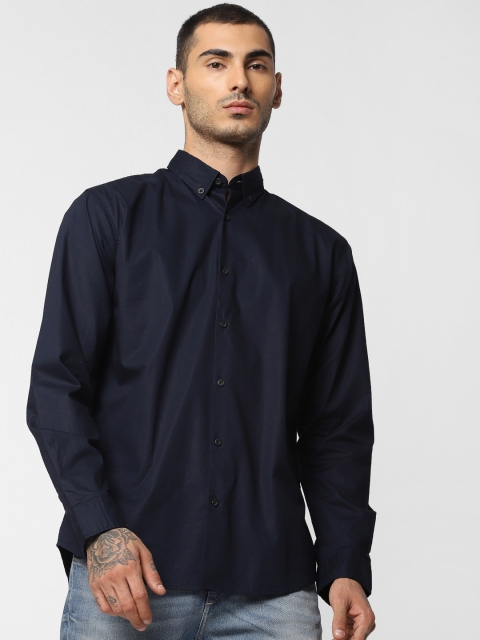 

Jack & Jones Men Navy Blue Slim Fit Solid Casual Shirt
