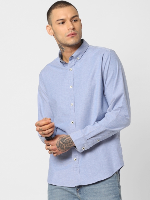 

Jack & Jones Men Blue Slim Fit Solid Casual Shirt