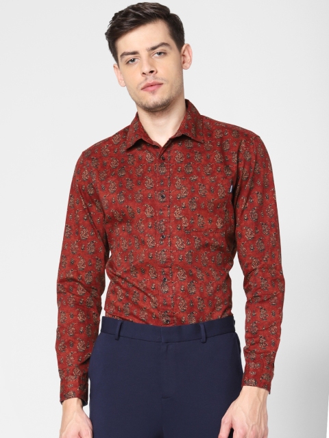 

Jack & Jones Men Red Slim Fit Printed Casual Shirt