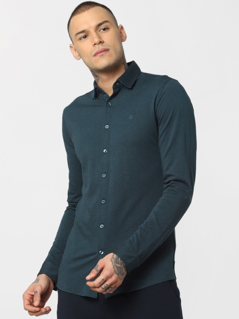 

Jack & Jones Men Blue Slim Fit Solid Casual Shirt