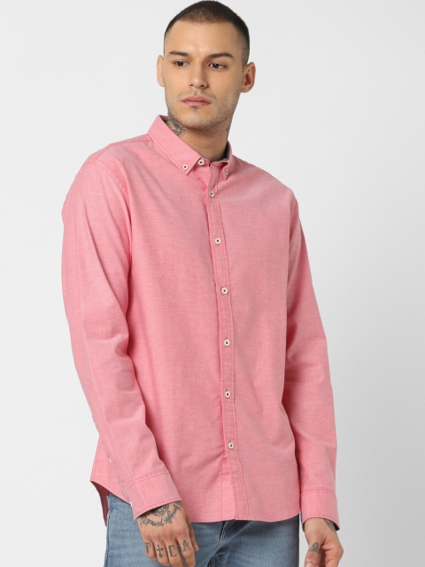 

Jack & Jones Men Pink Slim Fit Solid Casual Shirt