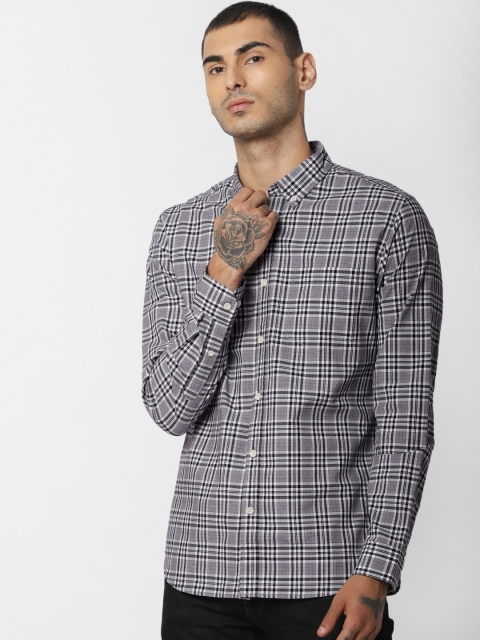 

Jack & Jones Men Black Slim Fit Checked Casual Shirt