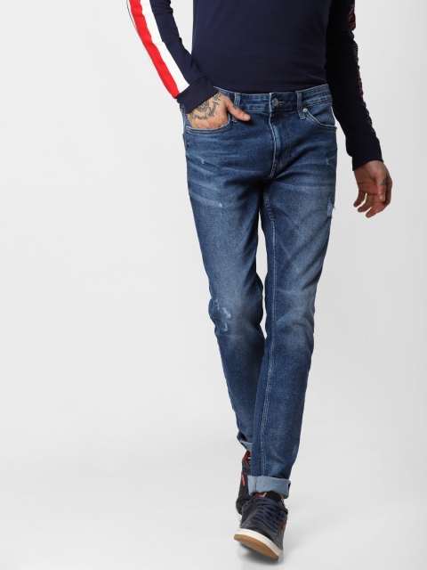 

Jack & Jones Men Blue Liam Skinny Fit Low-Rise Mildly Distressed Stretchable Jeans
