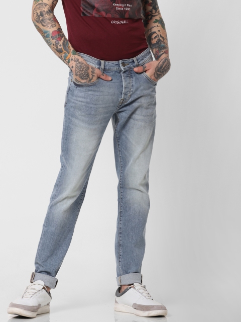 

Jack & Jones Men Blue Glenn Slim Fit Mid-Rise Clean Look Stretchable Jeans