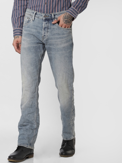 

Jack & Jones Men Blue Regular Fit Mid-Rise Clean Look Stretchable Jeans