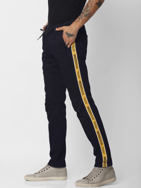 

Jack & Jones Men Navy Blue Slim Glenn Fit Low-Rise Clean Look Jeans