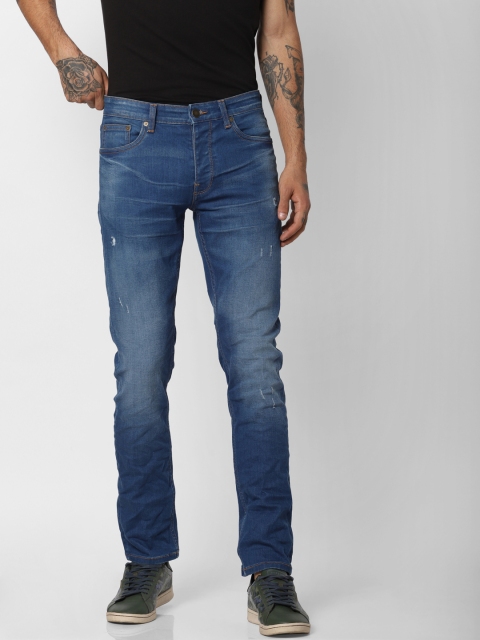 

Jack & Jones Men Blue Slim Fit Low-Rise Mildly Distressed Jeans