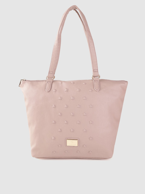 

Caprese Pink Solid Shoulder Bag with Embellished Detail