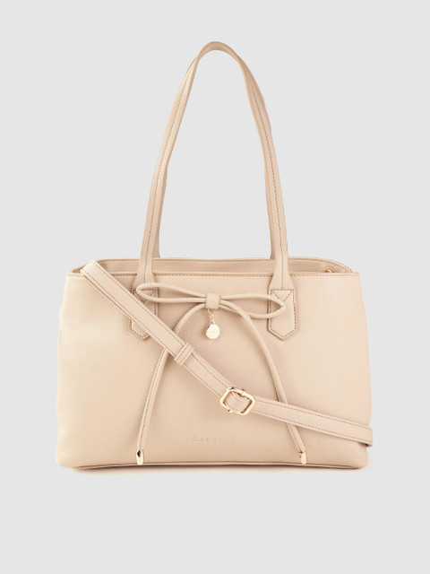 

Caprese Beige Solid Shoulder Bag