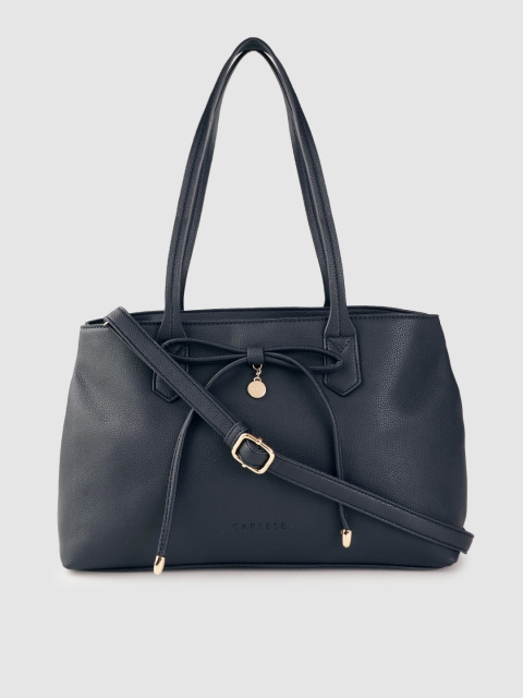 

Caprese Navy Blue Solid Shoulder Bag