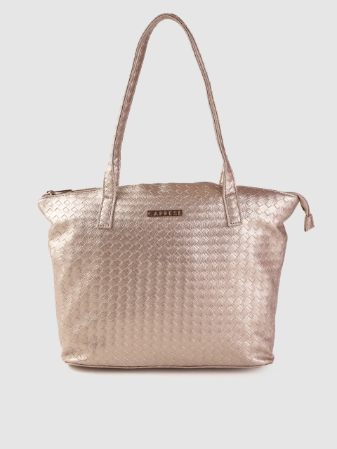 

Caprese Gold-Toned Textured Shoulder Bag