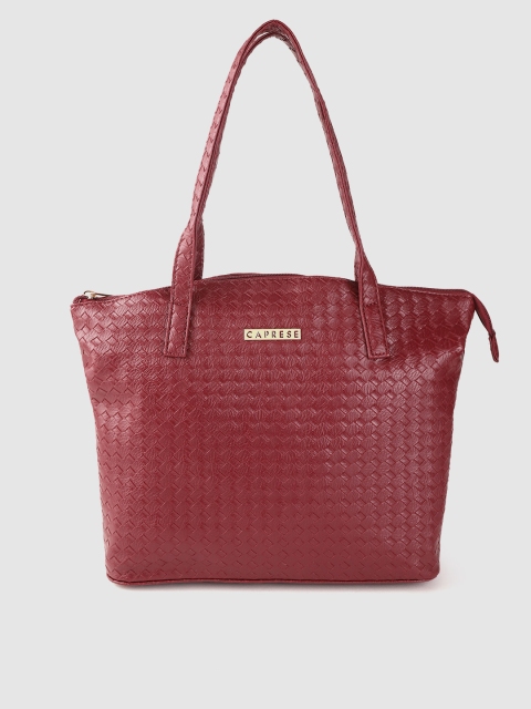 

Caprese Maroon Basket Weave Shoulder Bag