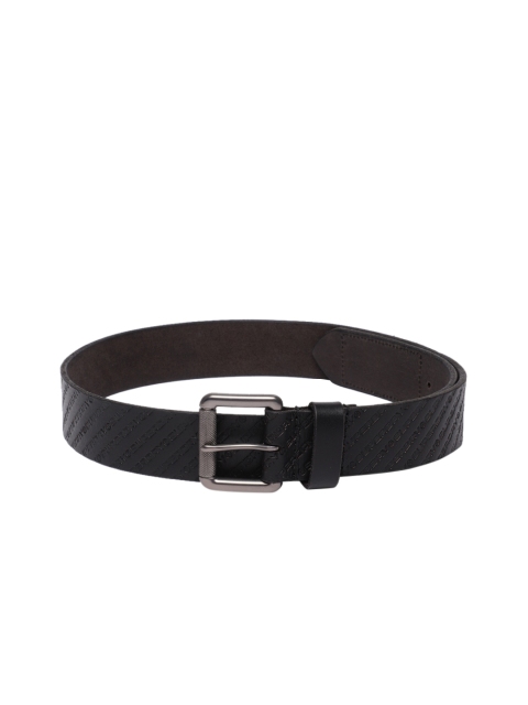 

Superdry Men Black Textured Belt