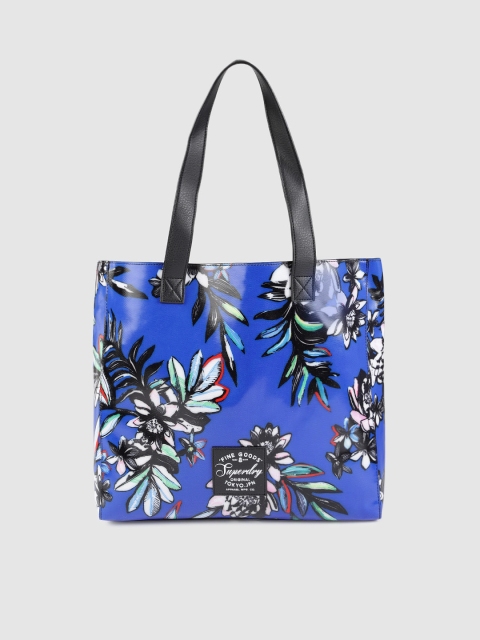 

Superdry Blue Printed Tote Bag