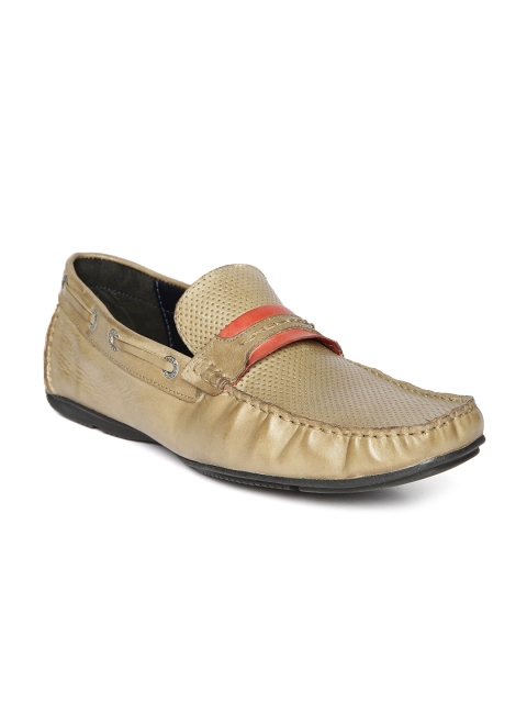 

Alberto Torresi Men Olive Green Leather Loafers