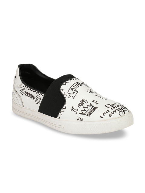 

Alberto Torresi Men Lightweight White Slip-On Sneakers