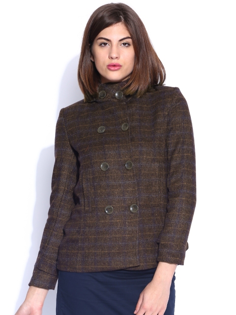 

U.S. Polo Assn. Women Brown Checked Jacket