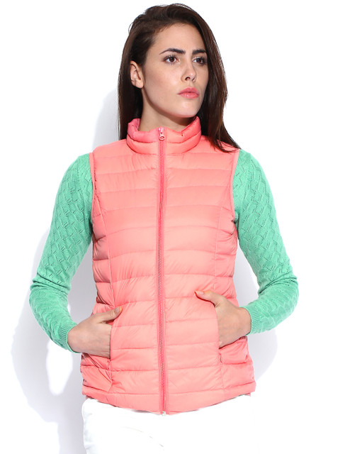 

U.S. Polo Assn. Women Pink Padded Sleeveless Jacket